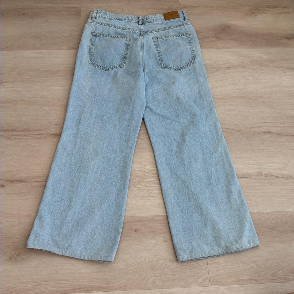 Zara Light Blue Wide Leg Jeans - Picture 5 of 14